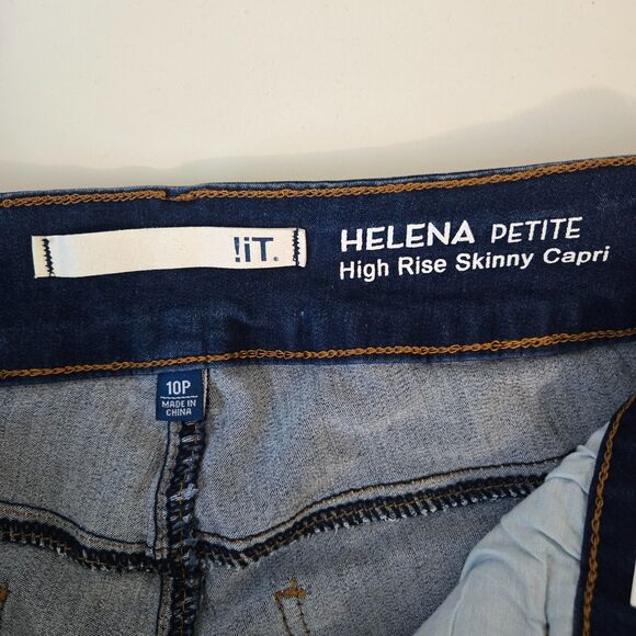 NWT !iT Helena Petite Tummy Tuck High Rise Skinny Capri Jeans | Size 10P - Picture 7 of 14